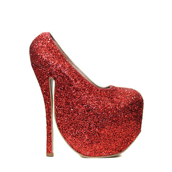 Glitter deals red shoes