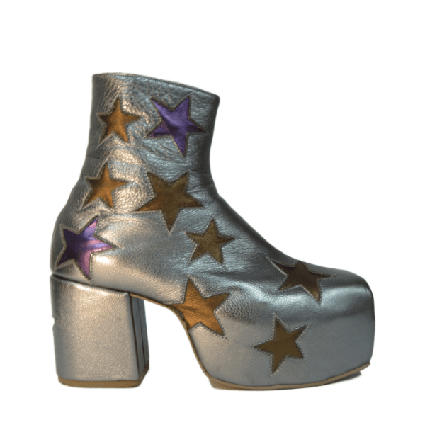 Star Boots - Gun Metal, Purple and Bronze