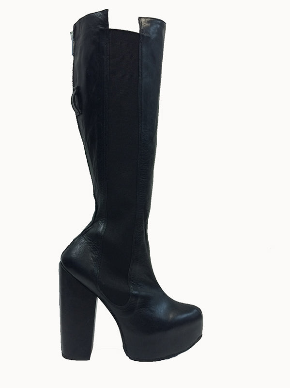 Dungeon Leather Knee High Boot